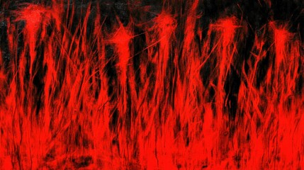 Vibrant Red Palette Showcasing Creative Expression and Dynamic Energy in Abstract Art