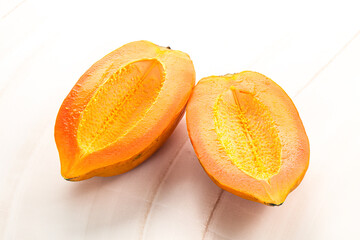 Ripe sweet tropical exotic papaya