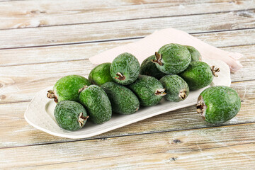 Sweet ripe juicyfruit feijoa