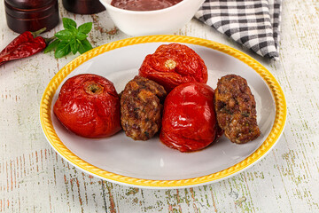 Turkish cuisine - Domatesli Kebab with tomato
