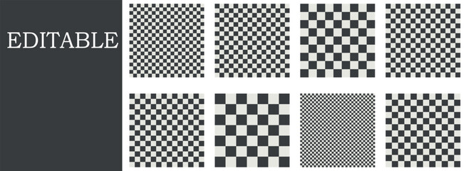 set of black and white seamless patterns