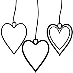 Boho Heart Mobile Line Art