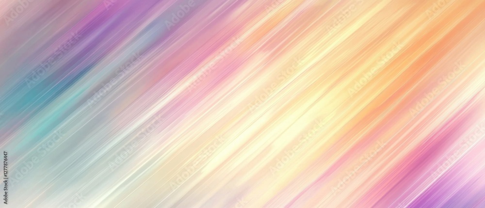 Poster soft pastel gradient with diagonal motion blur creating a vibrant and dreamy background for creative