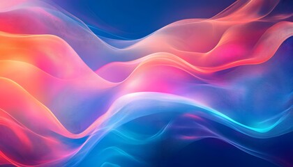 Obraz premium Abstract flowing waves of vibrant colors create a mesmerizing effect