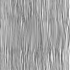Seamless vector design for textiles, wallpapers, and prints. Hand drawn thin black wavy vertical lines pattern on a white background.