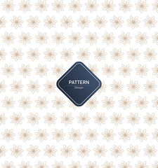 Geometric floral seamless patterns. Gold and white backgrounds.