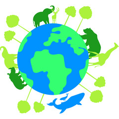 World Wildlife Illustration