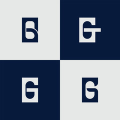 Set of abstract initial letter G logo design. Premium Vector
