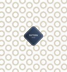 Geometric seamless gray and white circle pattern