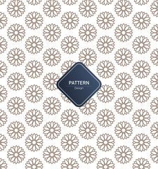 Geometric nature seamless gray and white pattern