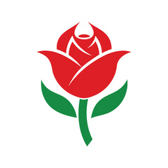Red Rose Vector Logo Symbol Illustration