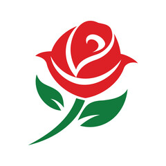 Red Rose Vector Logo Symbol Illustration