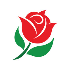 Red Rose Vector Logo Symbol Illustration