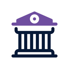 bank dual tone icon. Sleek and modern vector icon for websites, mobile apps, marketing materials, and corporate design. Fully scalable and ready to use.
