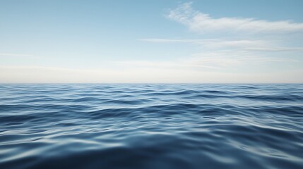 Obraz premium Serene Ocean Waves Under a Calm Sky