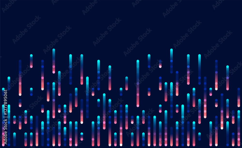Poster digital technology background. digital data dots blue pattern background