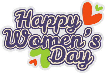 Lettering Happy Womens Day Sticker