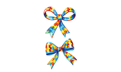 autism bow vector