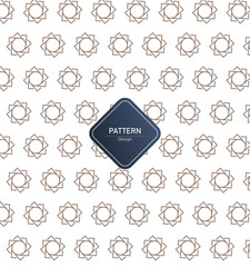 seamless ornamental vector pattern and swatches. White and grey geometric