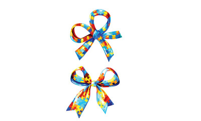 autism bow vector