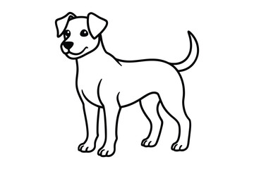  Cute puppy line art vector Drawing Illustration