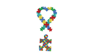 autism bow vector