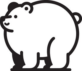 A simple Bear vector style with white background