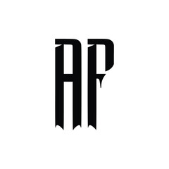 AF monogram logo design letter text name symbol monochrome logotype alphabet character simple logo