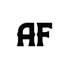 AF monogram logo design letter text name symbol monochrome logotype alphabet character simple logo