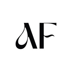 AF monogram logo design letter text name symbol monochrome logotype alphabet character simple logo