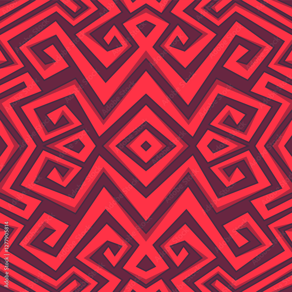 Aufkleber abstract background with reflective geometric lines pattern. seamless aztec ornament
