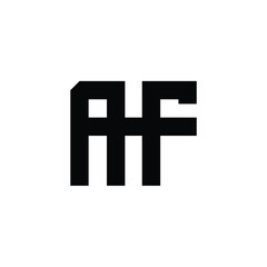 Obraz premium AF monogram logo design letter text name symbol monochrome logotype alphabet character simple logo