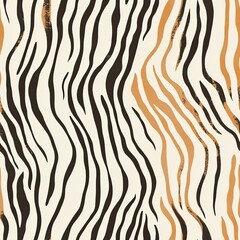 Seamless Pattern Delicate Tiger Stripes Refined Design for Fashion and Textile Projects