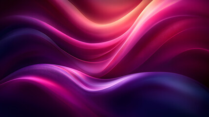 Obraz premium Vibrant waves of pink and purple hues blend seamlessly in a striking abstract composition, creating depth