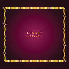 Golden luxury frame border ornament premium