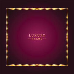 Golden luxury frame border ornament premium