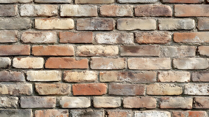 Fototapeta premium Close-up of Rustic Brick Wall with Earthy Tones
