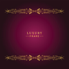 Golden luxury frame border ornament premium
