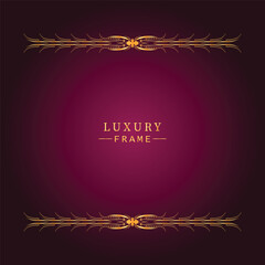 Golden luxury frame border ornament premium