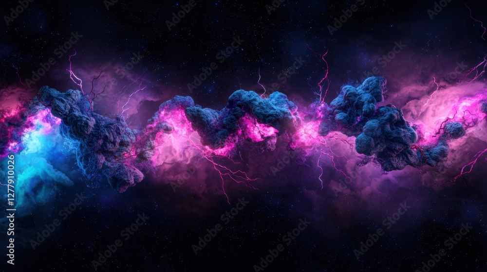 Poster abstract representation of biological cytoplasm with vibrant colors and dynamic textures