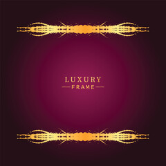 Golden luxury frame border ornament premium