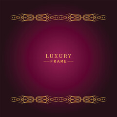 Golden luxury frame border ornament premium