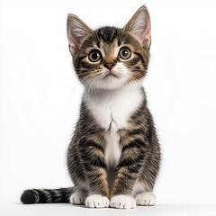 Fototapeta premium Cat isolated on white background.