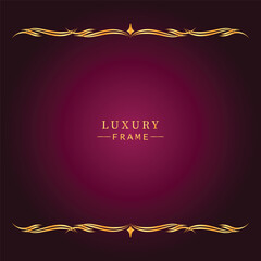 Golden luxury frame border ornament premium