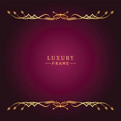 Golden luxury frame border ornament premium