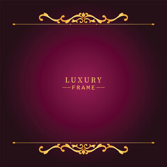 Golden luxury frame border ornament premium