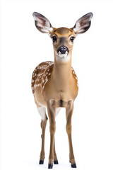 Deer isolated on white background.
