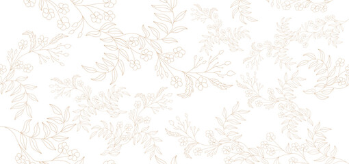 Abstract floral background with flower hand draw seamless pattern. matisse style.