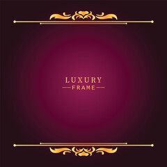 Golden luxury frame border ornament premium