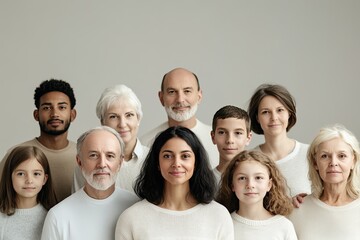 Obraz premium Diverse group of individuals showcasing unity across generations